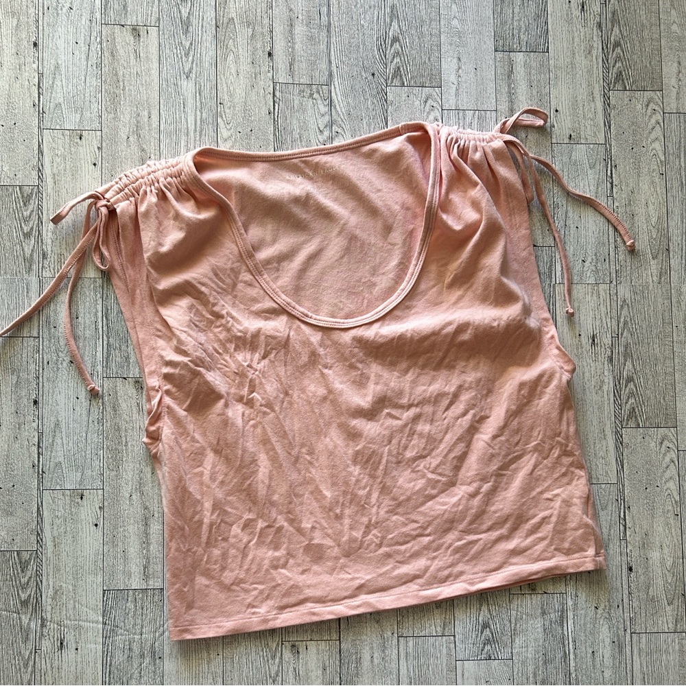 American Eagle Light Pink tie shoulder Tank Top size L